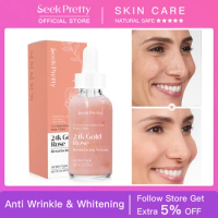 Seekpretty Anti Wrinkle 24K Gold Rose Serum Brightening Anti-aging Whitening Face Skin Care Nourishing Soothing Repair Serum