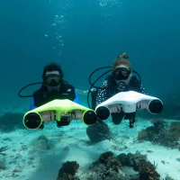 25V 5Ah*2 Battery Sea Scooter Powerful Motor Max Speed 1.5M/S Underwater Booster Diving Propeller Waterproof Swimming Equipment