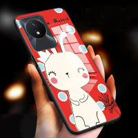 เคสสำหรับ VIVO Y02 VIVO Y02S/Y02A เคสช้างกันกระแทก กระจกนิรภัยเคลือบเงา ฝาหลัง