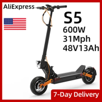JOYOR S5 Electric Scooter For Adults Motor 600W Max Speed 31Mph 10 Inch 48V 13AH Battery Folding E-Scooter