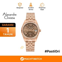 Jam Tangan Pria Alexandre Christie Passion AC 5013 MD BRGBO-3 Men Brown Dial Rose Gold Stainless Ste