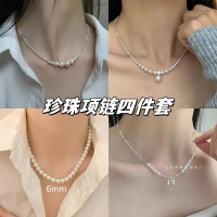 Suzyacc KR luxurious niche pearl and silver necklace, new popular model for 2024—simple yet elegant 