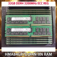 1 Pcs 32GB DDR4 3200MHz ECC REG HMA84GR7DJR4N-XN RAM 2RX4 PC4-3200AA For SK Hynix Memory