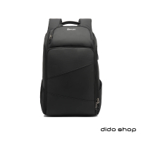 【Didoshop】17.3吋 商務系列簡約外接USB商旅筆電後背包(BK161)