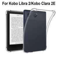 Transparent TPU Soft Back Cover Protective Shell Funda Shockproof E-book Reader Case For Kobo Libra 2/Kobo Clara 2E