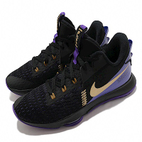 Nike 籃球鞋 LeBron Witness 5 男鞋 氣墊 避震 明星款 包覆 運動 黑 紫 CQ9381001