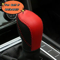Leather Car Gear Head Shift Knob Cover Case for VW Golf 6 7 MK6 MK7 GTI DSG Tiguan POLO BORA Passat B7 Tiguan Touran