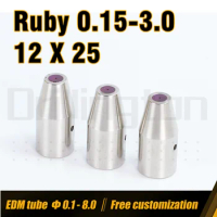 EDM Electrode Guide , 12 * 25 Ruby Guide, 0.15 to 3 , Drill Tube Guides, EDM Drilling Parts for EDM Small Hole Drilling