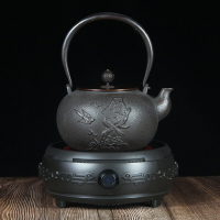 日式手工無涂層鑄鐵壺鐵茶壺 家用養生燒水電陶爐煮茶爐 茶具套裝