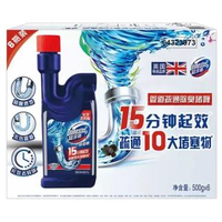 Member's Mark — [山姆熱賣] Domestos 藍多霸管道疏通除味啫喱 15 分鐘快速疏通廚房浴室下水道 500g*6 支裝 箱裝