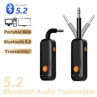 2 in 1 Wireless Bluetooth 5.2 Receiver Transmitter Adapter 3.5mm Jack Handsfree Wireless Hifi Stereo Headphones Adapter With Mic