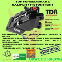 Kaliper 4P TDR CNC Axial Brake Caliper 4 Piston Right