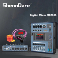 ShennDare Screen-Touch 6 Channels MD2006 Digital Mixer Audio Professional Dj Controller Mixer Audio Sound Mixing By WIFI/USB