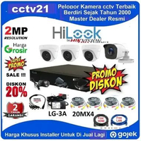 Paket Lengkap 4 Kamera CCTV 2MP HILOOK (by HikVision)+ DVR Hilook (byHikVision)+Kabel 50M Kami Distr