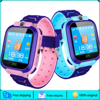 Kids Smart Watch Phone Game 12 Language Voice Chat SOS LBS Location Voice Chat Call 2G Children Smartwatch for Kids Clock