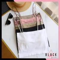 Blackpink Tanktop Wanita Tanpa Kawat Square Tali Spaghetti Import 1069