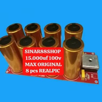 PSU 8 elco ORI GOLD MAX 15000uf 100v lengkap dengan dioda bridge 50a Mexico 15000mk 15000mikro 15.00