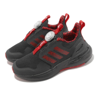 【adidas 愛迪達】運動鞋 RapidaSport BOA CNY K 中大童鞋 旋鈕 新年 黑 紅 兔年 美林 愛迪達(IE4239)