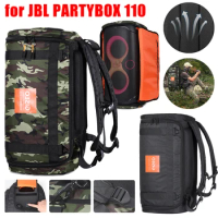 For JBL PARTYBOX 110 Waterproof Speaker Shoulder Bags Large Capacity Speaker Protection Case Storage Bag with Adjustable Strap