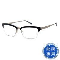 【SUNS】半框光學眼鏡 文青薄鋼鏡框 經典黑框 15216高品質光學鏡框