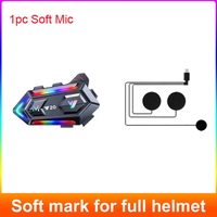 Y20 Motorcycle Helmet Headset Waterproof Wireless Bluetooth Headset RGB Lighting Handsfree Headphones Motorcycle Accessories