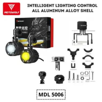 Motowolf Lampu LED Motor Waterproof Super Terang Putih Kuning MDL 5006