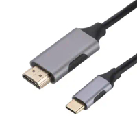Type-c to Hdmi-compatible Screen Synchronization Cable 4k 60hz Type-c to Hdmi-compatible Video Cable for Phone for Streaming