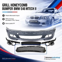 Grill Honeycomb Bumper BMW E46 Mtech II Plastik Aftermarket