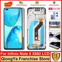 Full New 6.95" Original note8 Display For Infinix Note 8 X692 No Frame LCD with Touch Screen Digitizer Assembly Replacement Part
