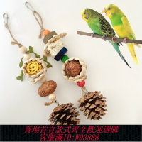 {台灣公司貨 可打統編}8玖-鸚鵡玩具藤球堅果啃咬串牡丹虎皮太平洋玄鳳中小型鸚鵡玩耍鳥