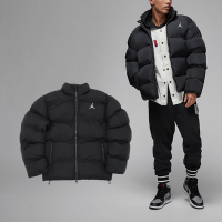 Nike 外套 Jordan Essentials 黑 白 抗水 保暖 立領 拉鍊口袋 喬丹 風衣 夾克 FB7332-010