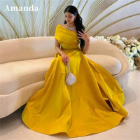 Amanda One Shoulder Vestidos de Fiesta Elegantes Para Mujer 2023 Grace Prom Dress 2023 Satin A-line فساتين مناسبة رسمية