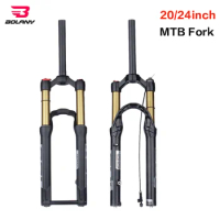 Bolany 20inch/24inch Mtb Air Fork Magnesium Alloy Mountain Bike Suspension QR/Thru Axle Bicycle Front Fork for Student‘s Bike
