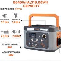 Portable Power Station 500W Charging Station 220V Powerbank Lithium Battery Pure Sine Wave AC Outlet