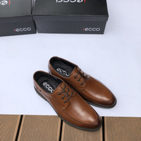 Ecco 2021รองเท้าผู้ชายสไตล์ใหม่ธุรกิจชุดลำลองอย่างเป็นทางการหนังแท้ Lace-Up Soft Sole คลาสสิกแฟชั่นงานแต่งงาน Trendy