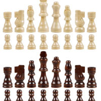 32pcs International Chess Pieces Wood Chess Game Replacement