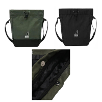 【KANGOL】斜背水桶包中容量束口+磁釦型主袋口進口防水尼龍布材質