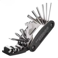 （COD）16 IN 1 PORTABLE MOTORSIKAL TOOL KIT ALLEN KEY SET DURABLE HEXAGON ALAN SPOKE WRENCH MTB SRCEWD