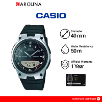 Jam Tangan Pria Casio AW-80-1A Black Dial Black Resin Band Watches