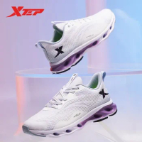 Xtep Reactive Coil Running Shoes Women Lightweight Casual Vintage Sports Shoes Non-Slip Breathable Sneakers 879118110076