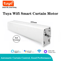 Tuya 3 Generation Shorter Electric Wifi Curtain Motor Engine Drive Alexa Google Assistant Alice Voice Control For Smart Home