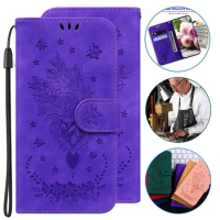 Leather Wallet Cover Rose Case For OPPO Reno8 T Reno9 Pro+ 5G Reno 8 9 Pro 8T Reno8T 4G Flip Phone Bags Protective Cases Shell