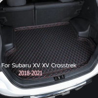 High quality Custom Waterproof Leather Car Trunk Mats For Subaru XV XV Crosstrek 2018-2021 Rear Trunk Floor Mat Tray Carpet