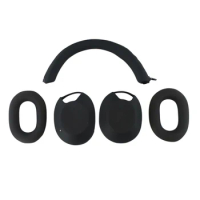 Headband Earpads Cover For Sony WH-1000XM5 Headphone Silicone Head Beam Cushions Protectors Replacement With Zippers Shell