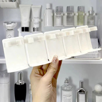 Wall Mounted 5 Grid Plastic Storage Rack Punch-free Mirror Cabinet Self-Adhesive Small Objects Box Bathroom Cosmetics Organizer