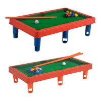 Mini Pool Table Set Educational Interactive Toys Billiard Cues Small Tabletop Billiards for Adults Kids Children Girls Family