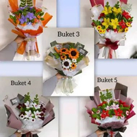 Buket Besar Bunga Kawat Bulu/Pipe Cleaner Cantik Hadiah/Gift Istimewa, Free Tas Buket Plastik dan Ka