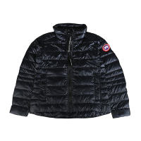CANADA GOOSE CYPRESS圓標徽章LOGO立領設計輕量防撕裂再生尼龍羽絨外套(女款/黑)