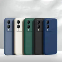 For Vivo Y17s Case Cover for Vivo Y17s Funda Shell Coque Soft TPU Original Liquid Silicone Phone Cas