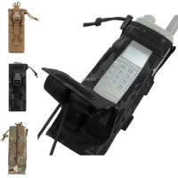 Tactical Radio Pouch Combat CS Radio Bag Airsoft Combat Molle Radio Carrier for PRC 152 / 148 Drop-Down Walkie Talkie